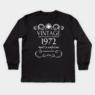 Vintage 1972 - Birthday Gift For Men Kids Long Sleeve T-Shirt